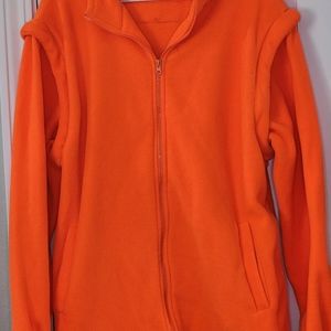 ❤️Huntworth XL- Fluorescent/Blaze Orange Fleece- removable sleeves